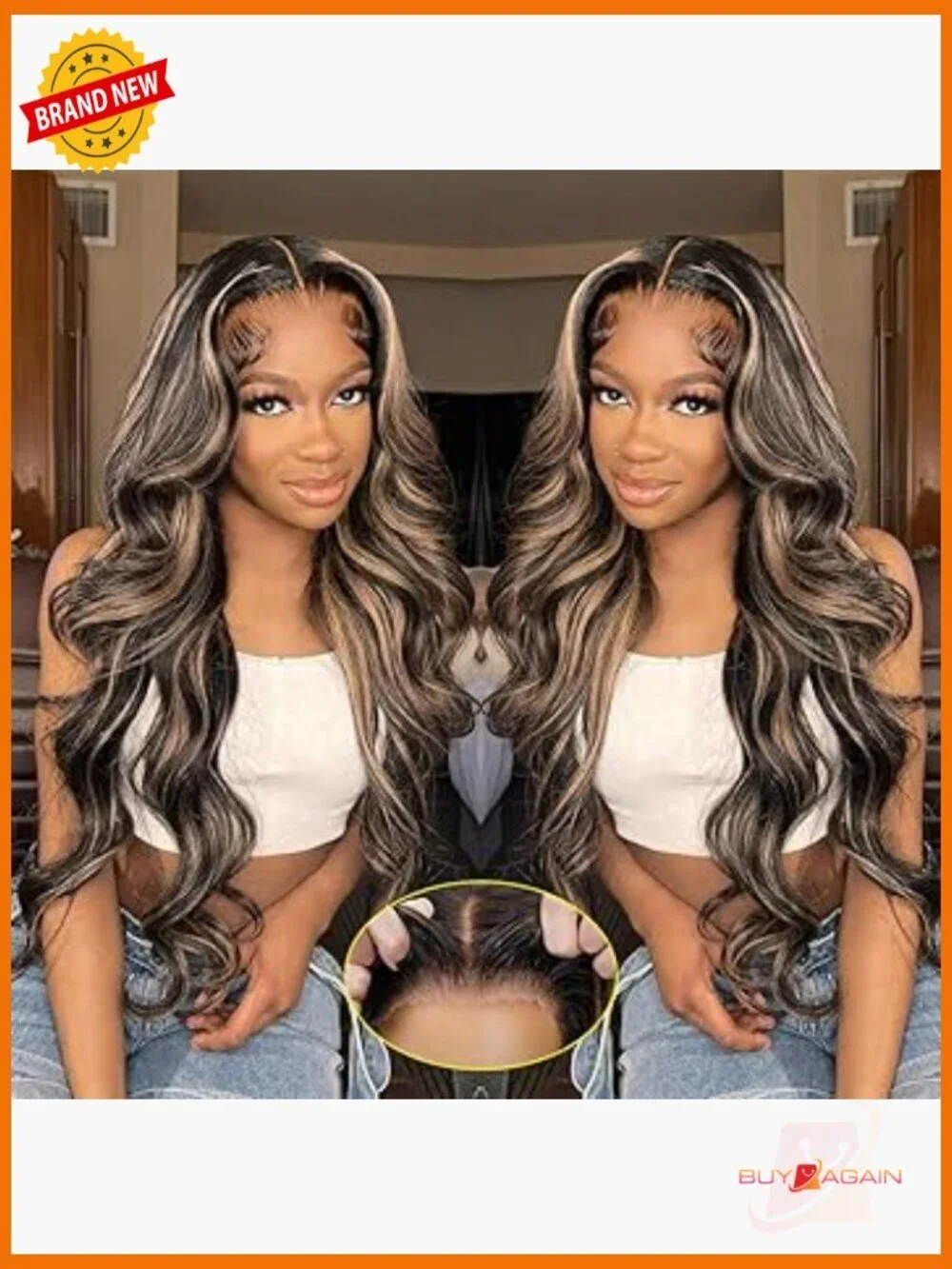 Glueless Human Hair Wig 5x5 HD Lace Closure Body Wave 180% Density 24in